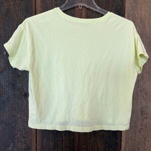 lululemon athletica Lemon Pale Yellow Cropped Tee